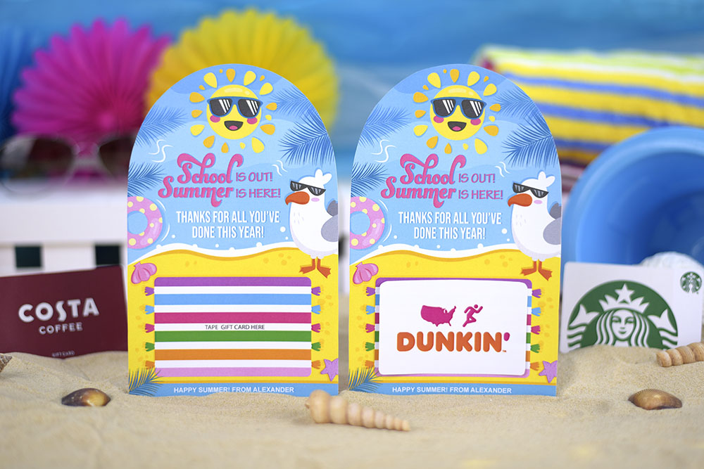 printable summer teacher appreciation gift card holder printable summer teacher appreciation gift card holder